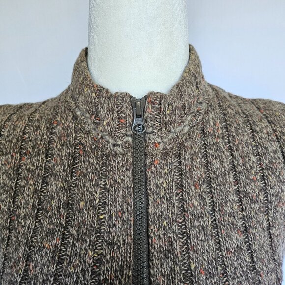 WOOLRICH Brown Knit Women's Wool Blend Zippered Vest, Size S - Picture 5 of 16